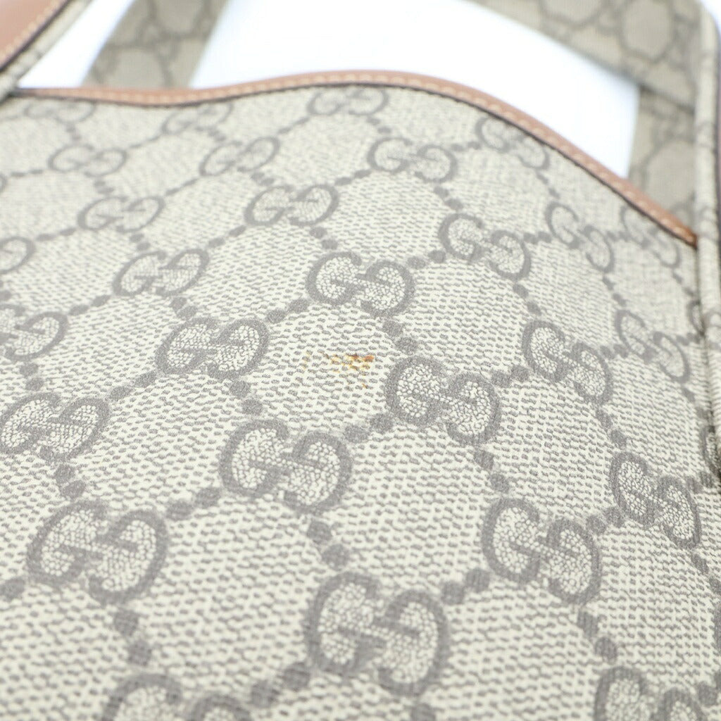 GUCCI(グッチ) GGスプリーム トートバッグ シェリーライン PVCレザー ブラウン 211134