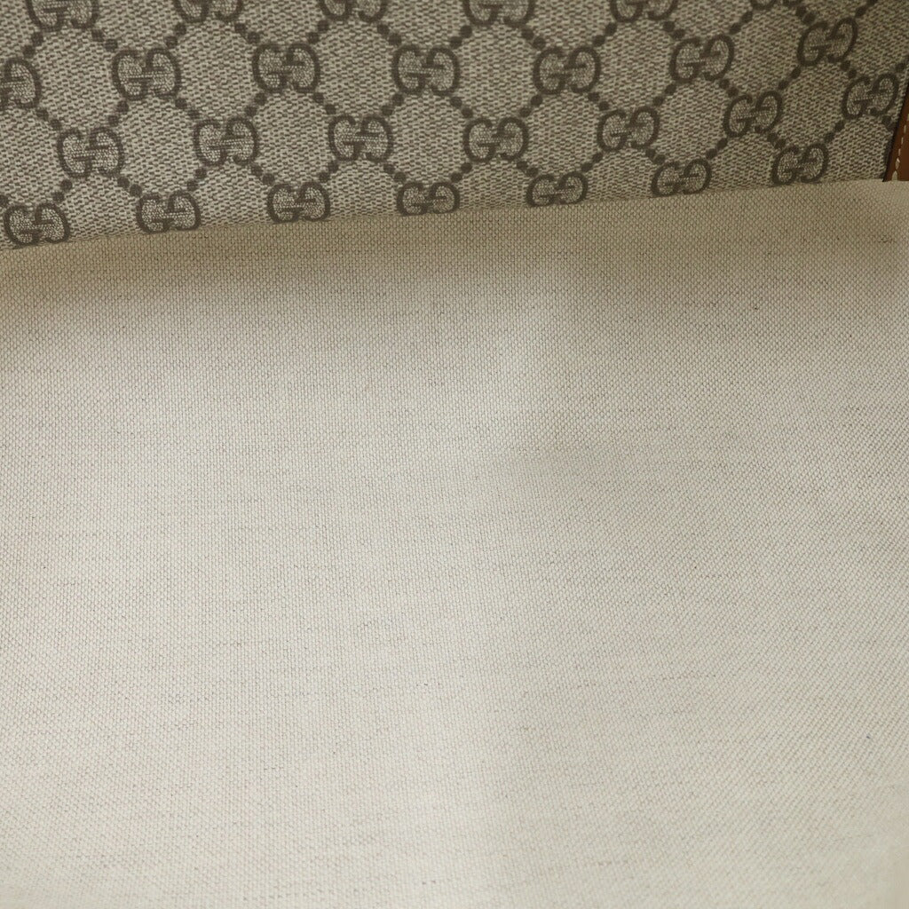 GUCCI(グッチ) GGスプリーム トートバッグ シェリーライン PVCレザー ブラウン 211134