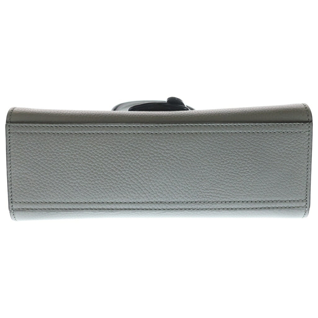 GUCCI(グッチ) GGマーモント スモール トップハンドル ハンドバッグ ショルダーバッグ 2way レザー グレー 442622