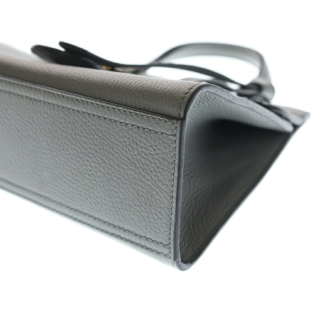 GUCCI(グッチ) GGマーモント スモール トップハンドル ハンドバッグ ショルダーバッグ 2way レザー グレー 442622