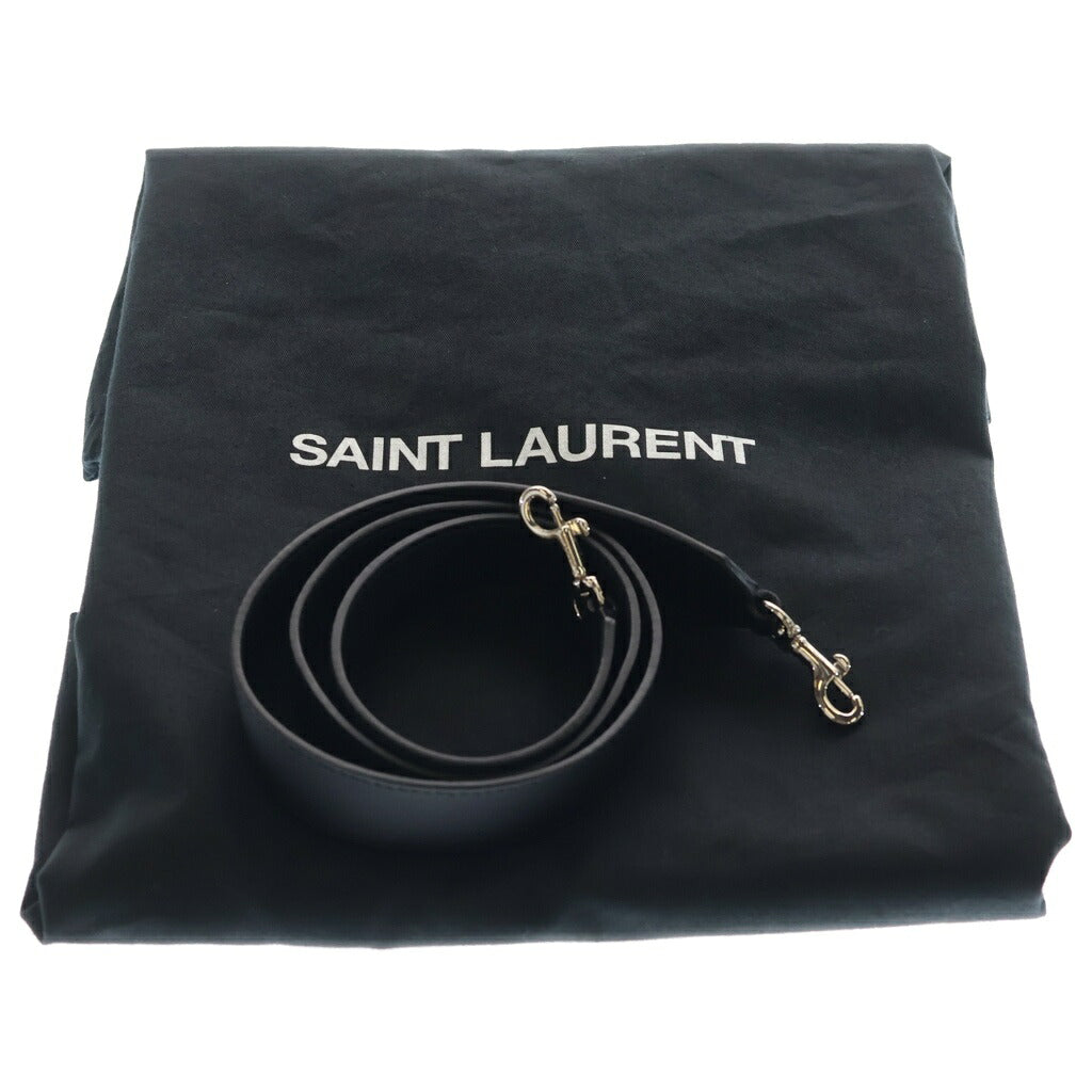 SAINT LAURENT PARIS(サンローランパリ) ベイビー ダウンタウン 2WAYトートバッグ ハンドバッグ ショルダーバッグ ブラック レザー シルバー金具
