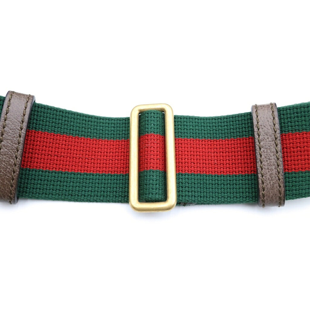 GUCCI(グッチ) GGスプリーム スモール メッセンジャーバック ショルダーバッグ ブラウン レザー×PVC 501050 ゴールド金具