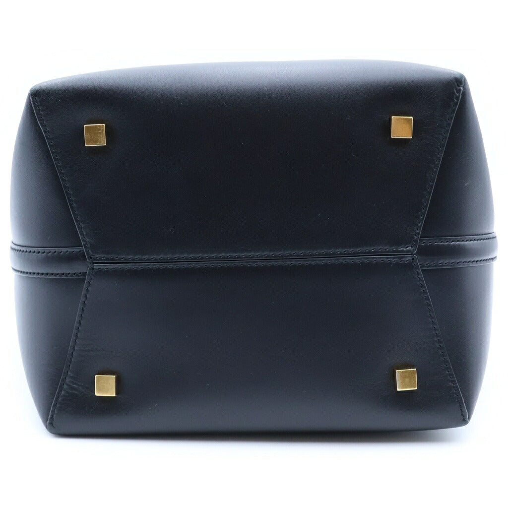 SAINT LAURENT PARIS(サンローランパリ) LE 37 スモール 2WAYバケットバッグ ハンドバッグ ショルダーバッグ ブラック レザー 742828 ゴールド金具