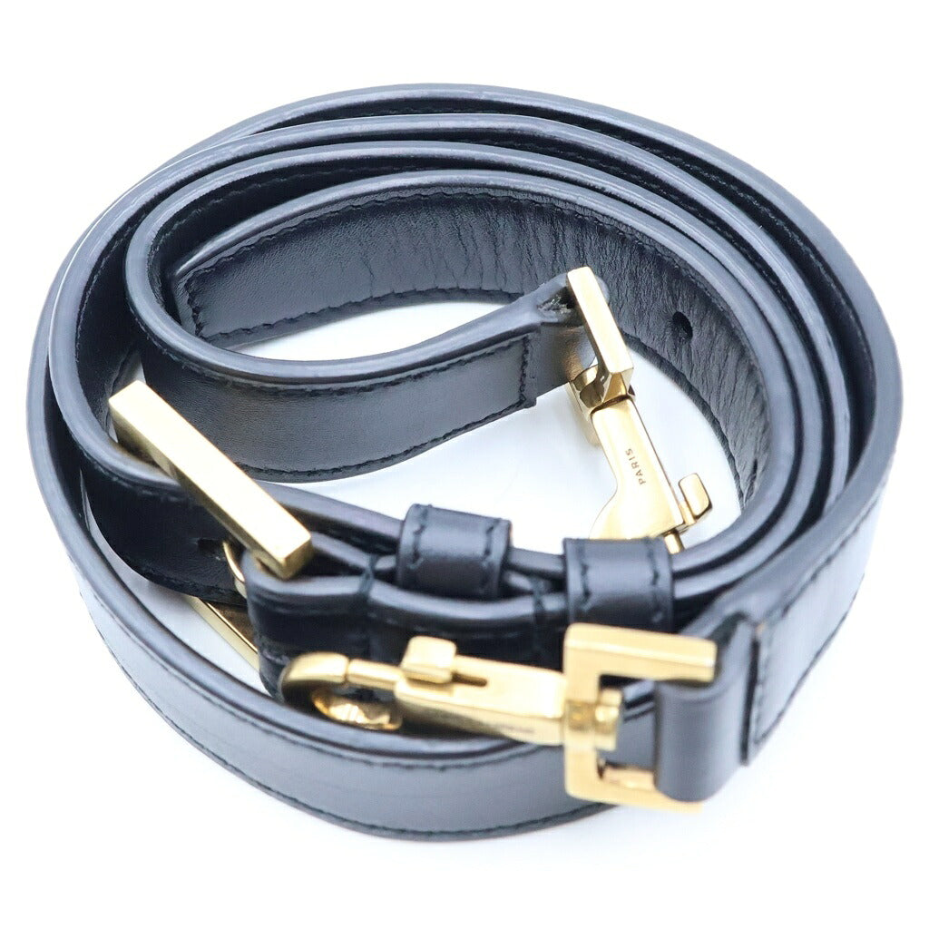 SAINT LAURENT PARIS(サンローランパリ) LE 37 スモール 2WAYバケットバッグ ハンドバッグ ショルダーバッグ ブラック レザー 742828 ゴールド金具