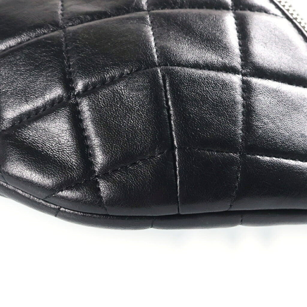CHANEL(シャネル) マトラッセ チェーンバムバッグ ショルダーバッグ ブラック ラムスキン シールシリアル AP3761 ゴールド金具