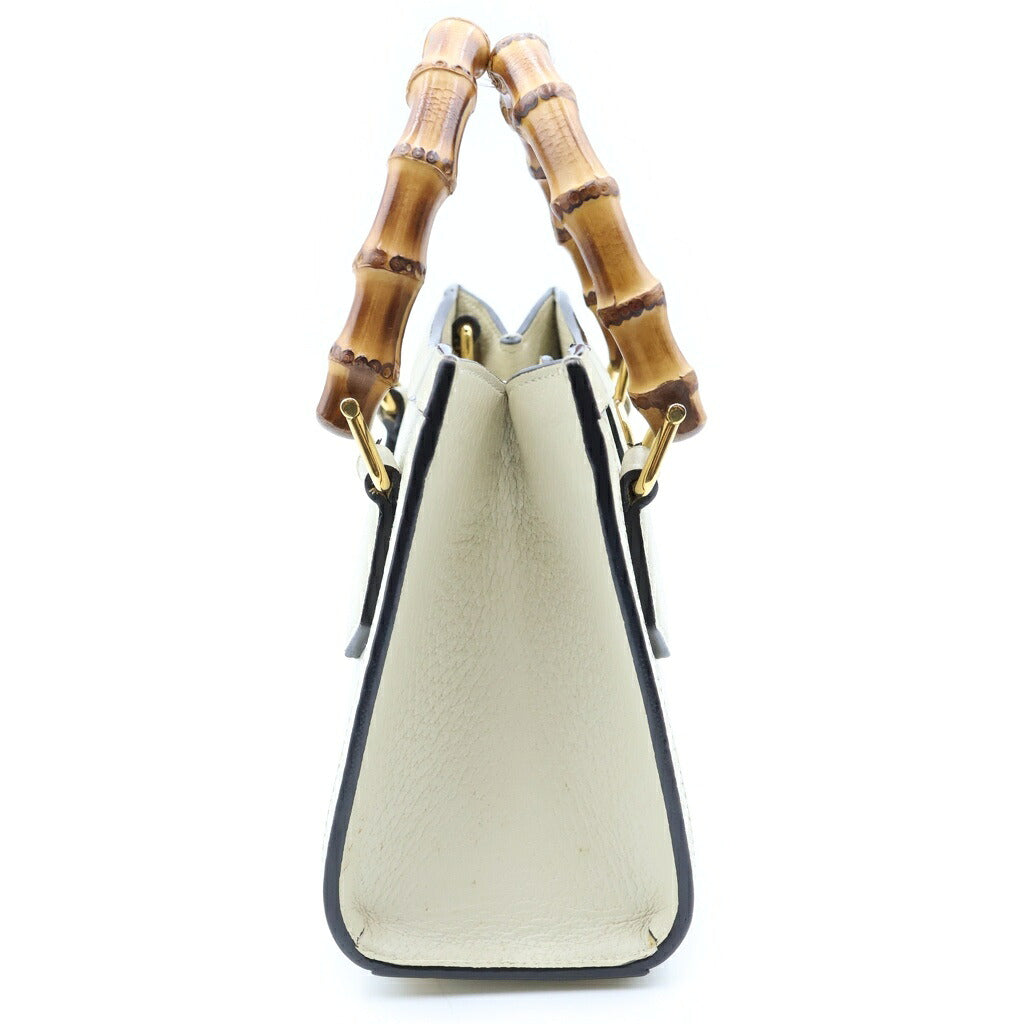 GUCCI(グッチ) ダイアナ スモール 2WAYハンドバッグ ショルダーバッグ アイボリー レザー 702732 ゴールド金具