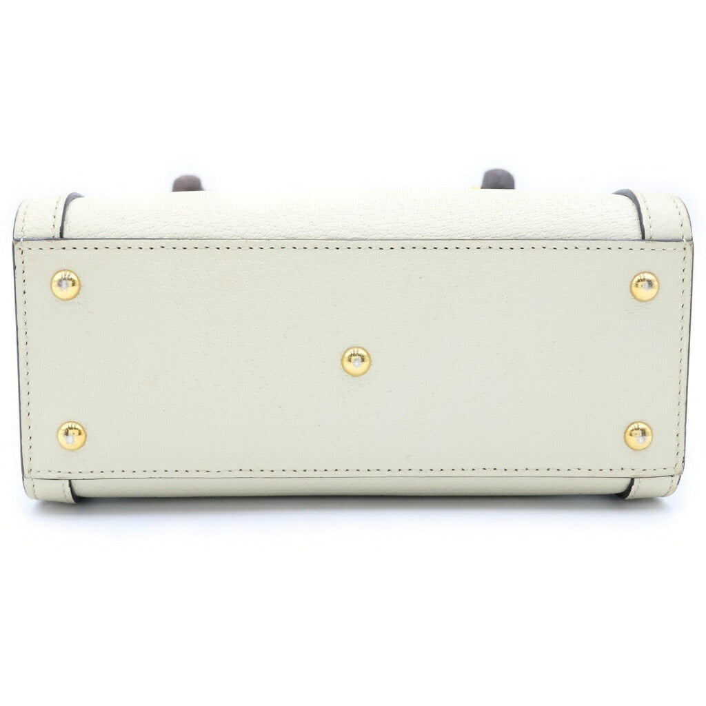 GUCCI(グッチ) ダイアナ スモール 2WAYハンドバッグ ショルダーバッグ アイボリー レザー 702732 ゴールド金具