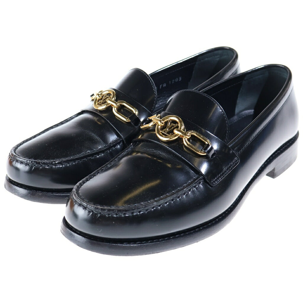 LOUIS VUITTON(ルイヴィトン) チェスライン ローファー シューズ 靴 レザー ブラック FA1203