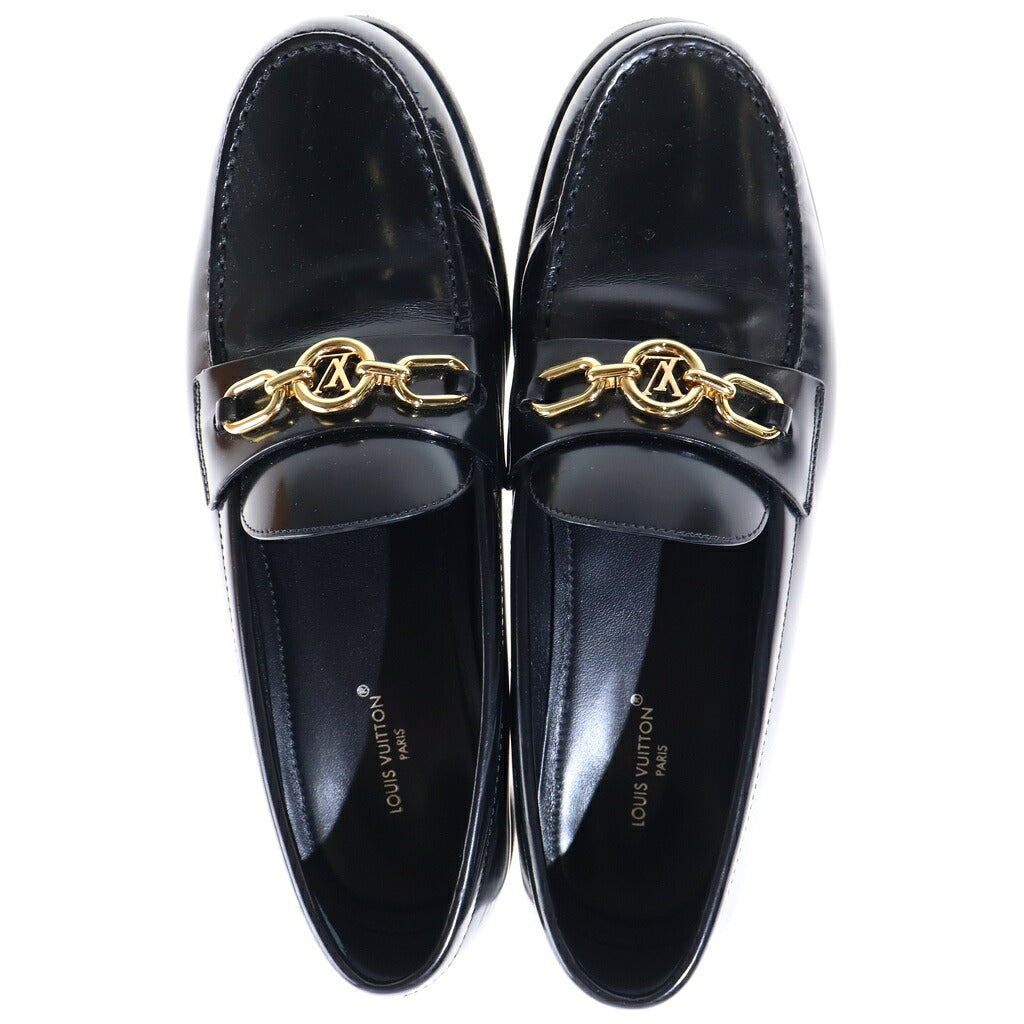 LOUIS VUITTON(ルイヴィトン) チェスライン ローファー シューズ 靴 レザー ブラック FA1203