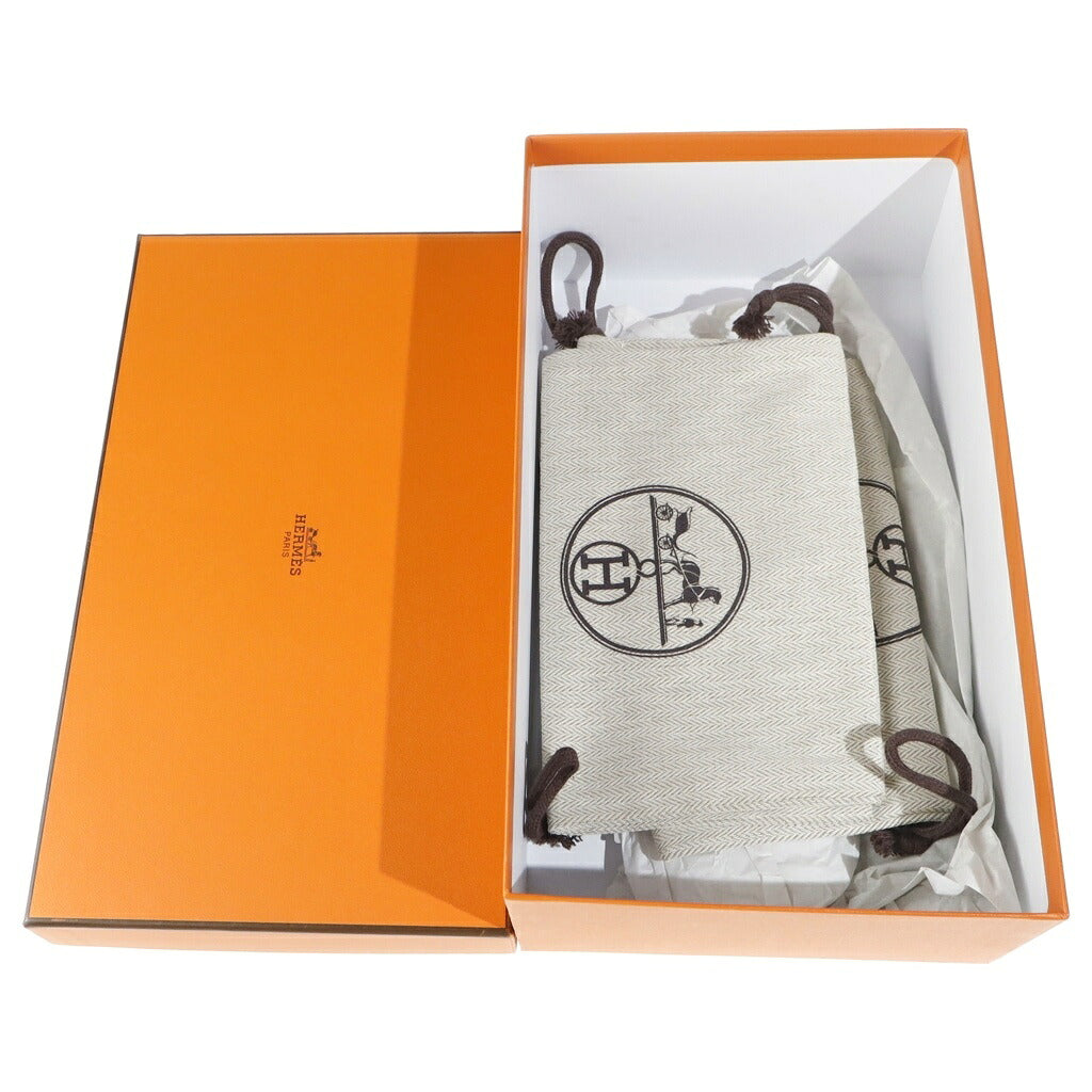HERMES(エルメス) オアジス サンダル ミュール Hロゴ レザー エトゥープ