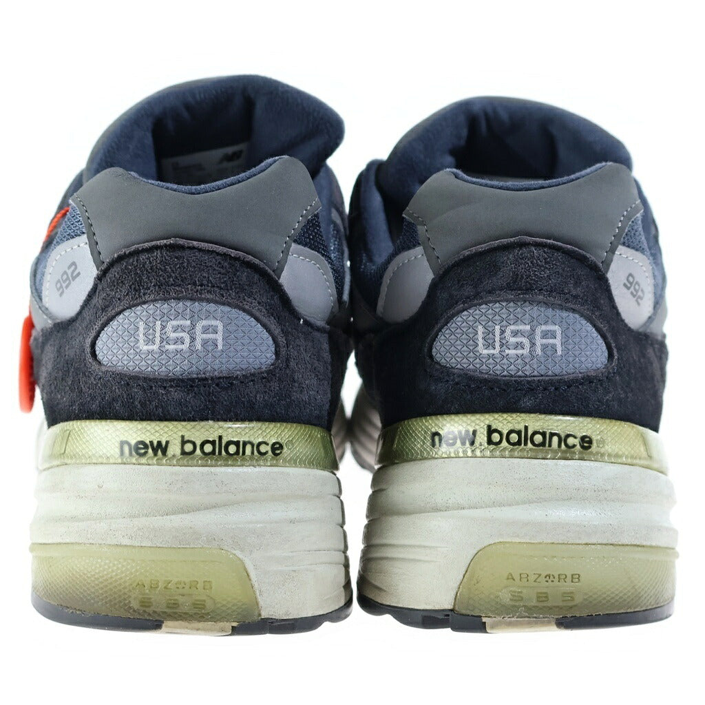 New Balance(ニューバランス) スエード メッシュ ローカットスニーカー ブラック/ネイビー US9/27cm M992GG