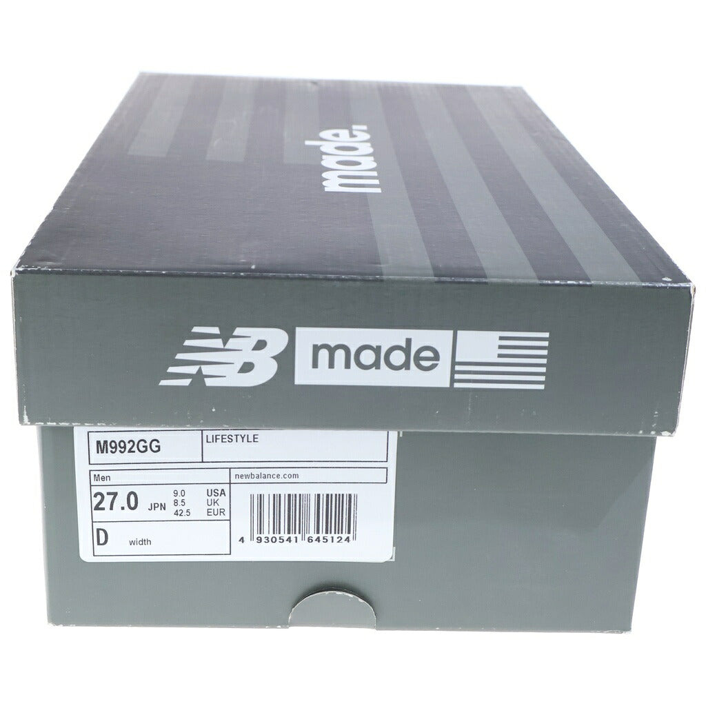 New Balance(ニューバランス) スエード メッシュ ローカットスニーカー ブラック/ネイビー US9/27cm M992GG