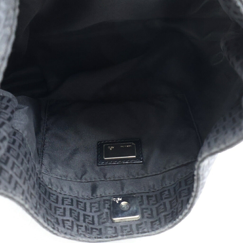 FENDI(フェンディ) ズッキーノ ワンショルダーバック ブラック レザー シルバー金具