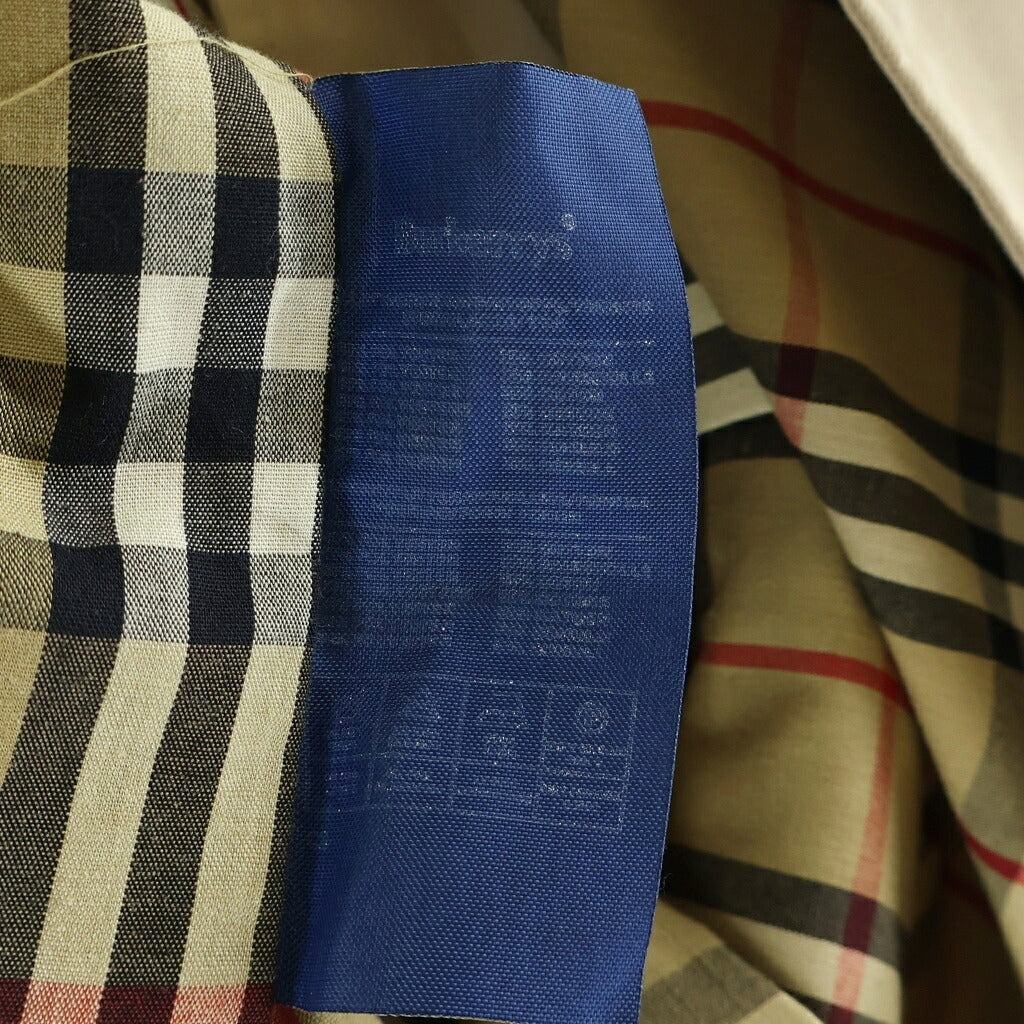 BURBERRY(バーバリー) 裏地ノバチェック柄 コットン ダブルブレスト トレンチコート ベージュ