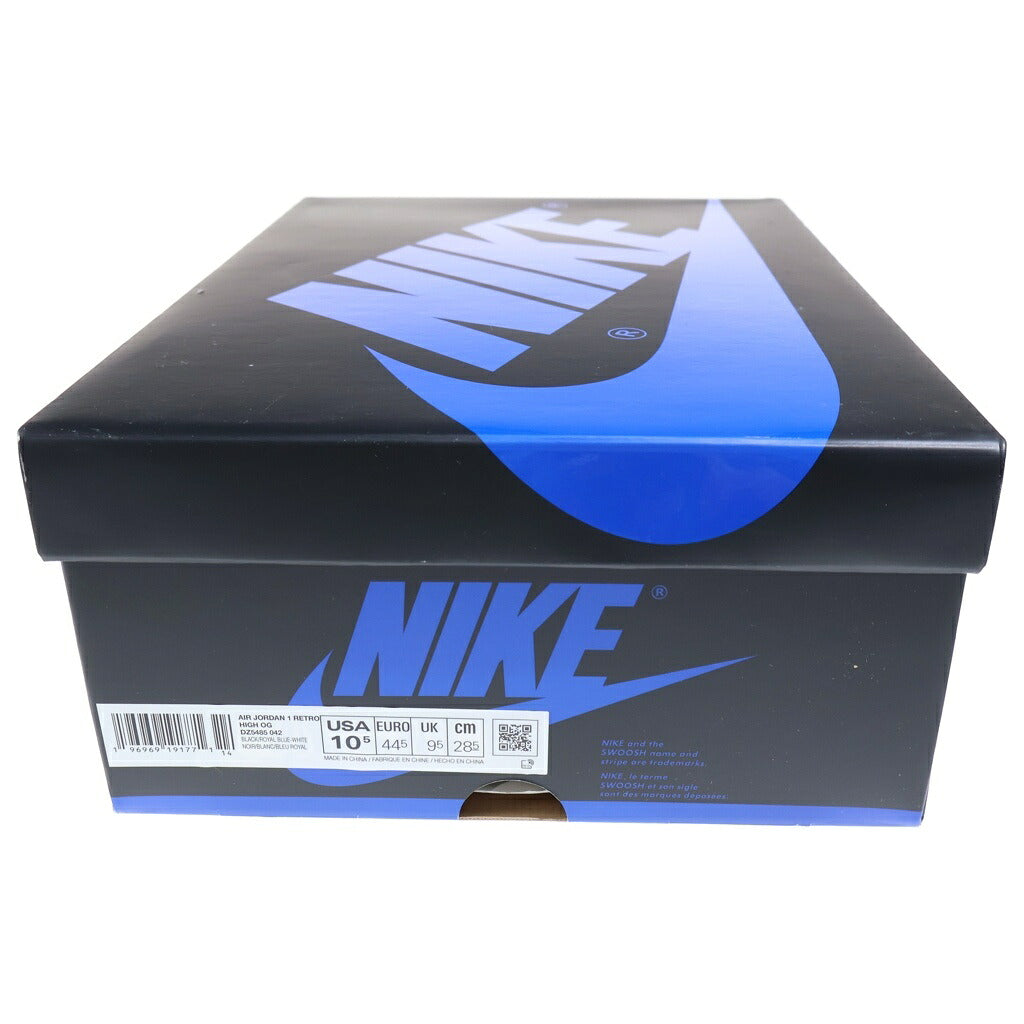 NIKE(ナイキ) AIR JORDAN 1 RETRO HIGH OG ROYAL REIMAGINED DZ5485-042 エアジョーダン1 レトロ ロイヤルリマジンド ハイカットスニーカー ブラック/ブルー US10.5/28.5cm