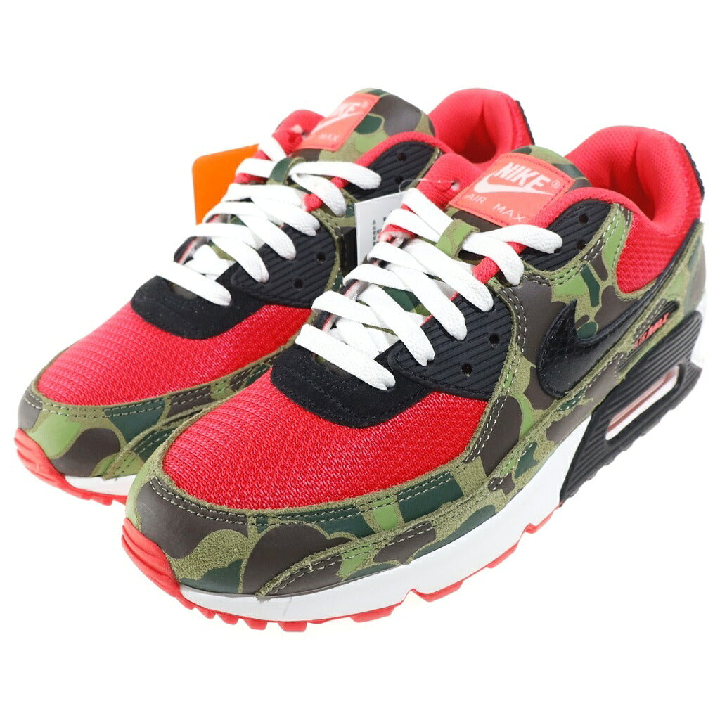 NIKE(ナイキ) ×ATMOS AIR MAX 90 DUCK CAMO CW6024-600 アトモス エアマックス90 ダックカモ ローカットスニーカー レッド/マルチ US10/28cm