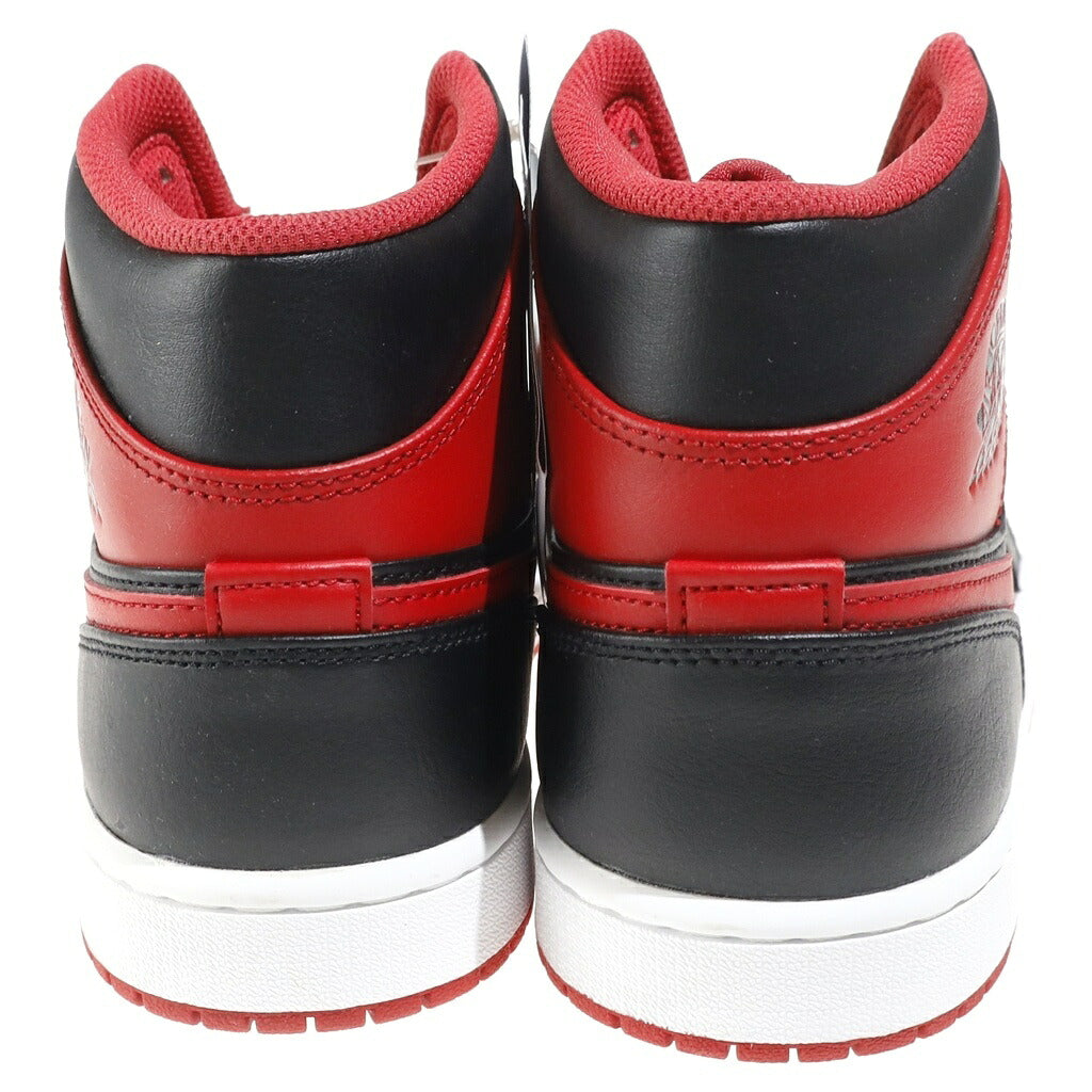 NIKE(ナイキ) AIR JORDAN 1 MID BRED TOE エアジョーダン1 ブレッドトゥ ハイカットスニーカー ブラック/レッド US10.5/28.5cm