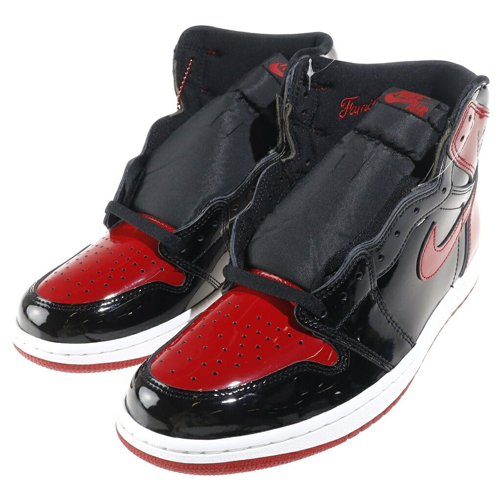 NIKE(ナイキ) AIR JORDAN 1 HIGH OG PATENT BRED 555088-063 エアジョーダン1 パテントブレッド ハイカットスニーカー ブラック/レッド US10.5/28.5cm