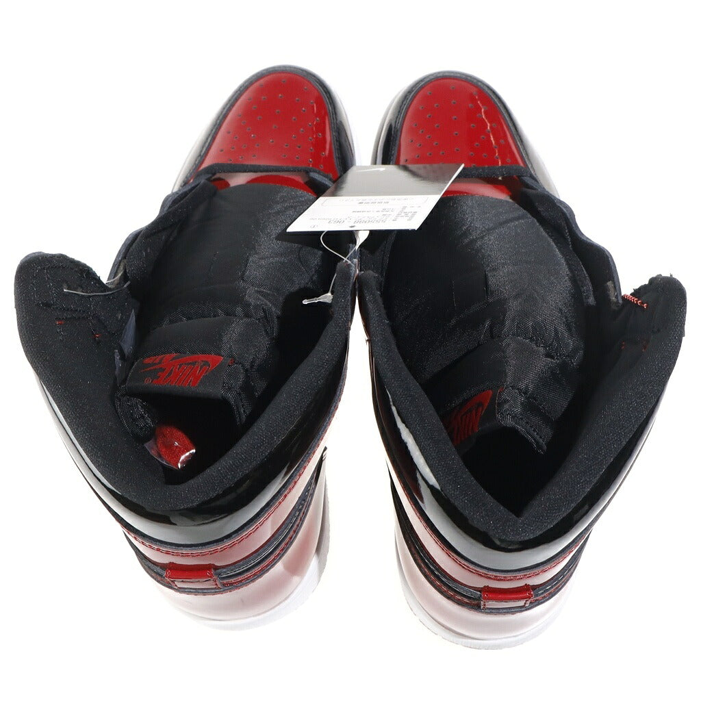 NIKE(ナイキ) AIR JORDAN 1 HIGH OG PATENT BRED 555088-063 エアジョーダン1 パテントブレッド ハイカットスニーカー ブラック/レッド US10.5/28.5cm