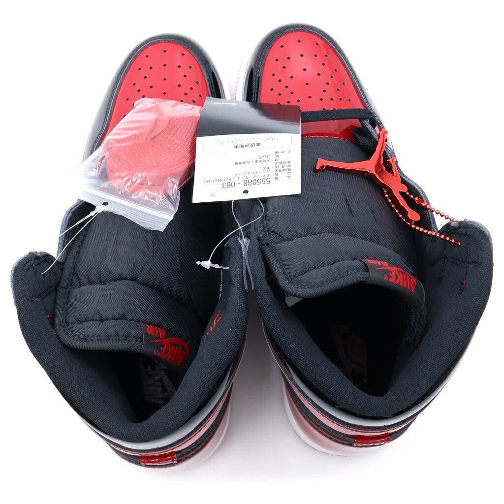 NIKE(ナイキ) AIR JORDAN 1 HIGH OG PATENT BRED 555088-063 エアジョーダン1 パテントブレッド ハイカットスニーカー レッド/ブラック US8.5/26.5cm