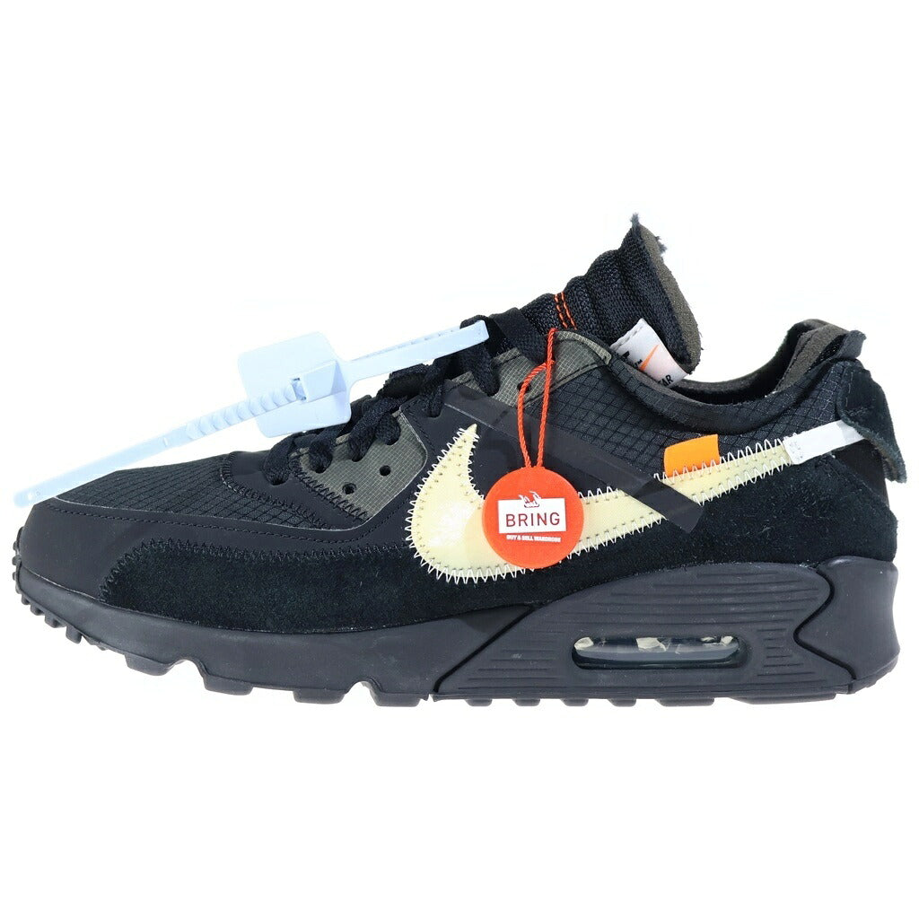NIKE(ナイキ) ×OFF-WHITE AIR MAX 90 AA7293-001 オフホワイト エアマックス90 ローカットスニーカー ブラック US8.5/26.5cm