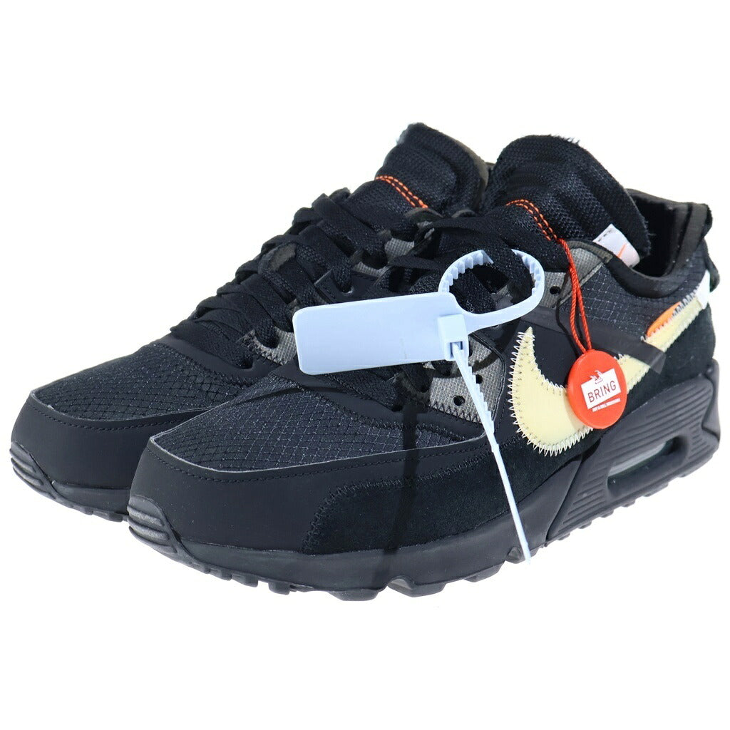 NIKE(ナイキ) ×OFF-WHITE AIR MAX 90 AA7293-001 オフホワイト エアマックス90 ローカットスニーカー ブラック US8.5/26.5cm