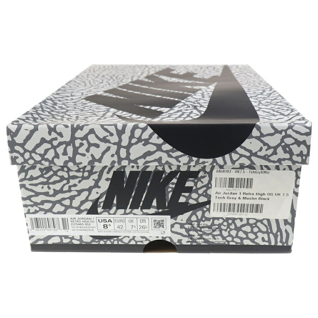 NIKE(ナイキ) AIR JORDAN 1 HIGH OG WHITE CEMENT/SAFARI DZ5485-052 エアジョーダン1 ホワイトセメント/サファリ ハイカットスニーカー ホワイト/ブラック US8.5/26.5cm