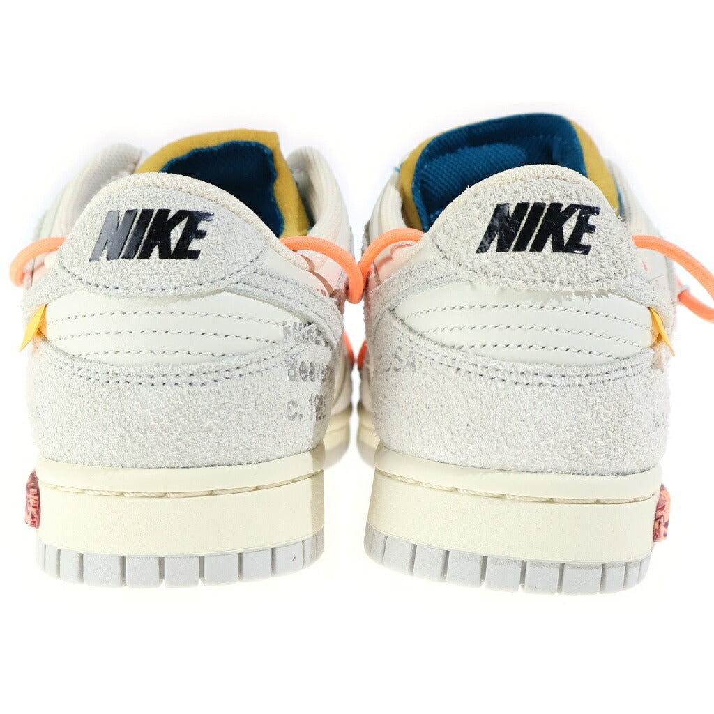 NIKE(ナイキ) ×OFF-WHITE DUNK LOW 1 OF 50 LOT.19 オフホワイト ダンク ワンオブフィフティー ロット19 ローカットスニーカー ホワイト US8.5/26.5cm