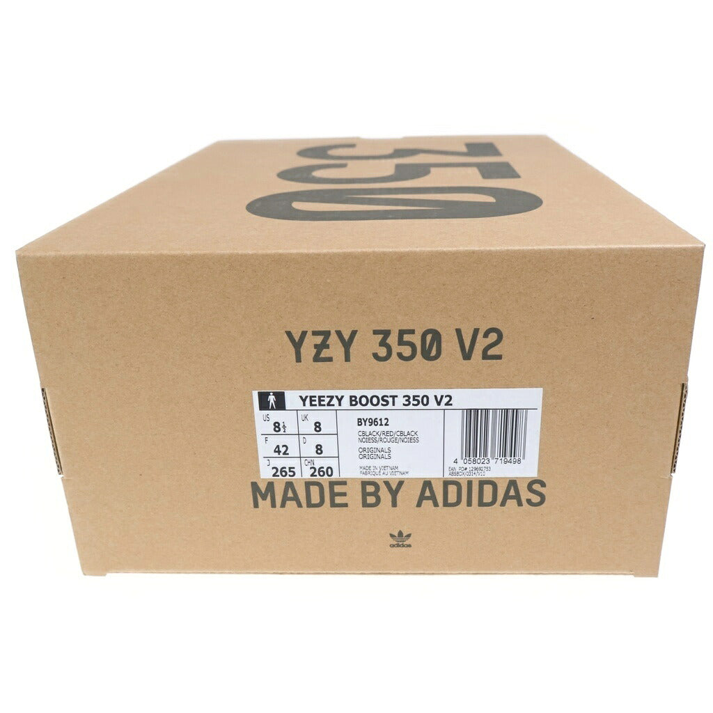adidas(アディダス) YEEZY BOOST 350 V2 BY9612 イージーブースト 350V2 ローカットスニーカー ブラック/レッド US8.5/26.5cm
