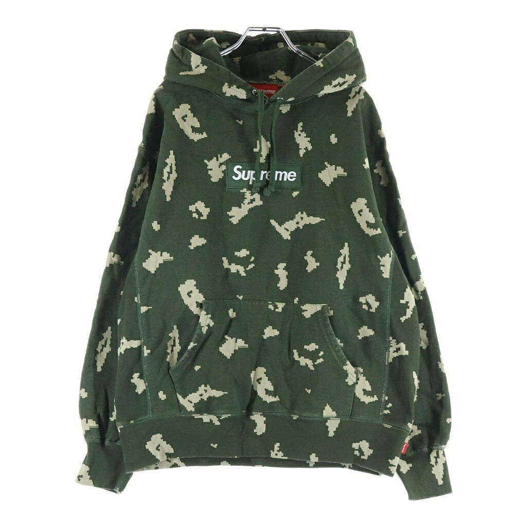 SUPREME(シュプリーム) 21AW Box Logo Hooded Sweatshirt デジタルカモフラージュ総柄 ボックスロゴデザイン フーデッド プルオーバー スウェット パーカー カーキ