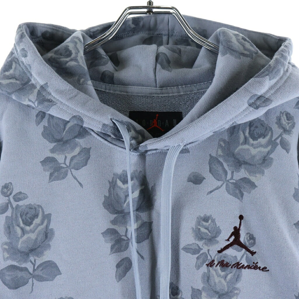 JORDAN BRAND(ジョーダンブランド) 22SS AS M J AMM AOP 総柄フラワーデザイン フーデッド プルオーバー スウェット パーカー グレー DJ9753-464