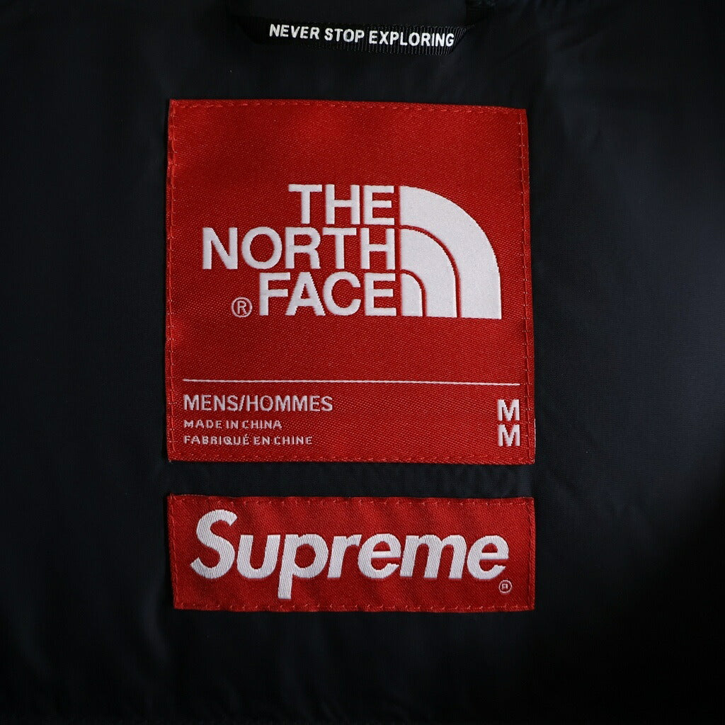 SUPREME(シュプリーム) 21AW ×THE NORTH FACE Bleached Denim Print Nuptse Jacket ノースフェイス ブリーチド デニム プリント ヌプシ ダウンジャケット ブルー ND52100I