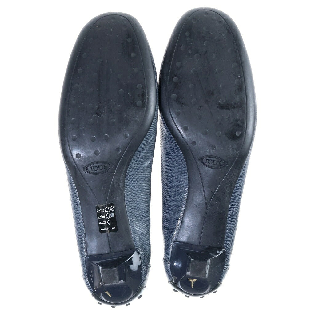 TOD'S(トッズ) レザー レースアップ ヒール パンプス シューズ ネイビー レディース