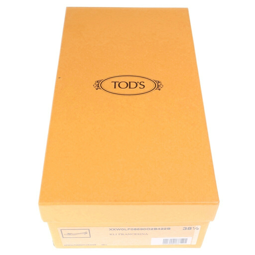 TOD'S(トッズ) レザー レースアップ ヒール パンプス シューズ ネイビー レディース