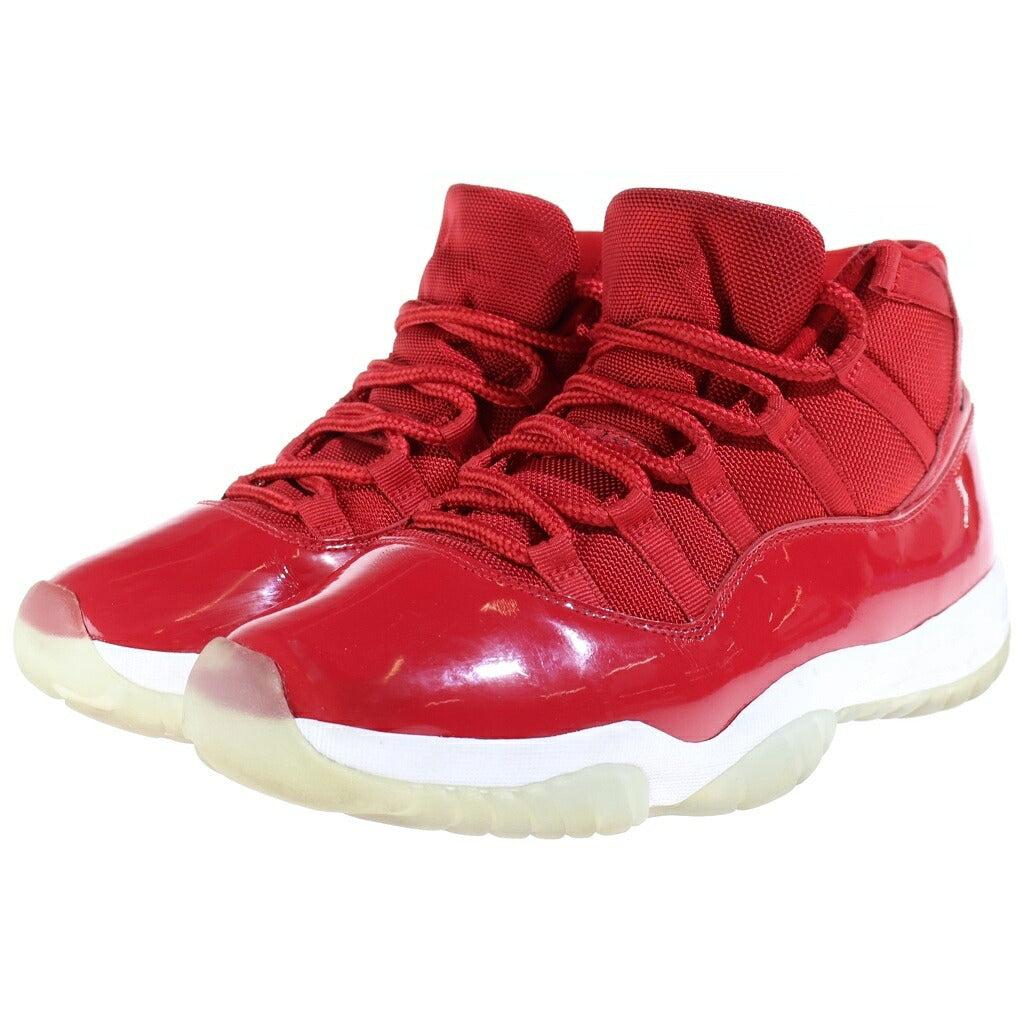 NIKE(ナイキ) AIR JORDAN 11 RETRO 378037-623 エアジョーダン11 レトロ ハイカットスニーカー レッド US9/27cm