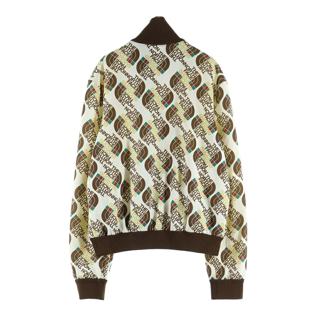 GUCCI(グッチ) 21SS ×THE NORTH FACE Logo Technical Track Jacket ザノースフェイス ロゴ 総柄 テクニカル トラックジャケット アイボリー/ブラウン 651321 XJDCE