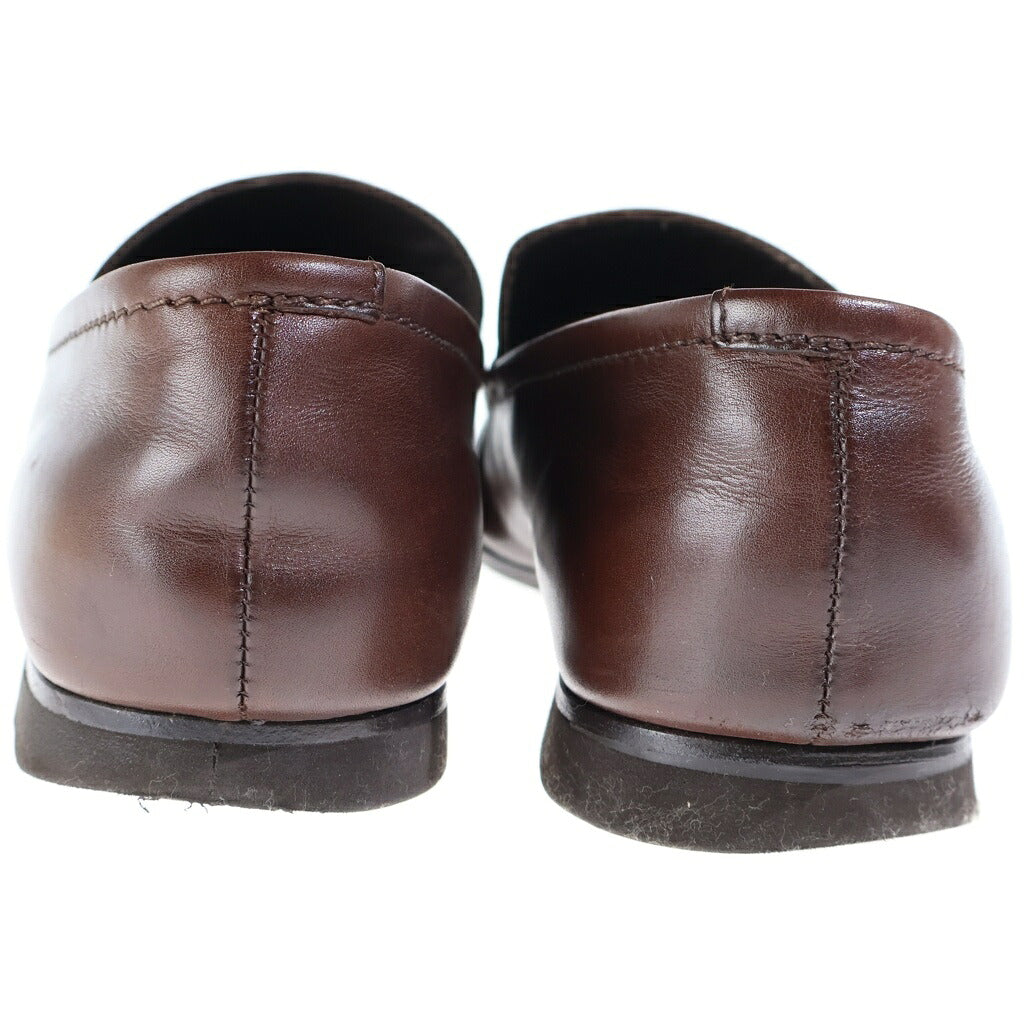 PRADA(プラダ) LEATHER SLIP-ON レザー スリッポン ローファー ブラウン
