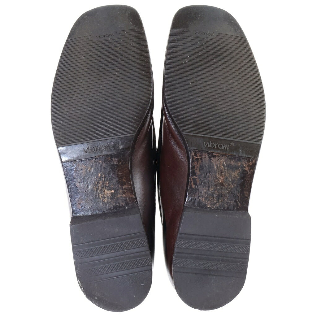 PRADA(プラダ) LEATHER SLIP-ON レザー スリッポン ローファー ブラウン