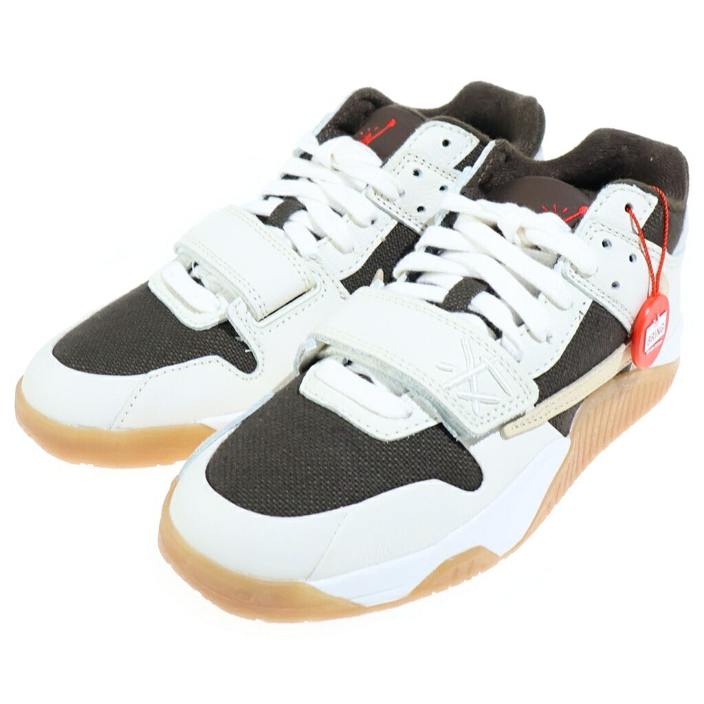 NIKE(ナイキ) ×TRAVIS SCOTT JORDAN JUMPMAN JACK FZ8117-100 トラヴィススコット ジョーダン ジャンプマン ローカットスニーカー US6/24cm レディース ホワイト/ブラウン FZ8117‐100