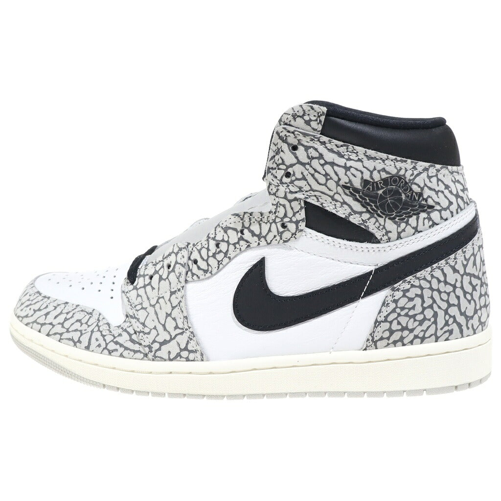 NIKE(ナイキ) AIR JORDA1 HIGH OG WHITE CEMENT SAFARI DZ5485-052 エアジョーダン1 ホワイトセメント サファリ ハイカットスニーカー ホワイト/ブラック US10/28cm