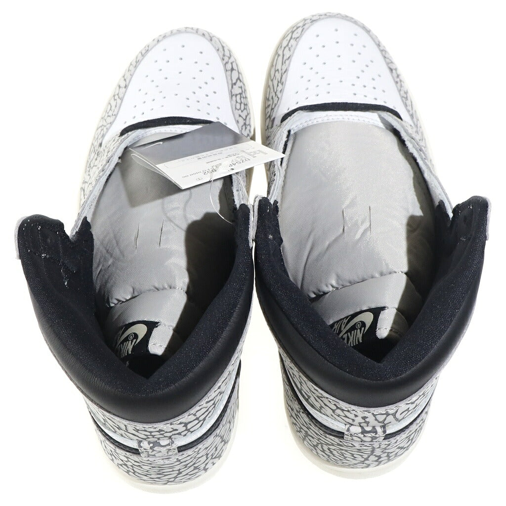 NIKE(ナイキ) AIR JORDA1 HIGH OG WHITE CEMENT SAFARI DZ5485-052 エアジョーダン1 ホワイトセメント サファリ ハイカットスニーカー ホワイト/ブラック US10/28cm