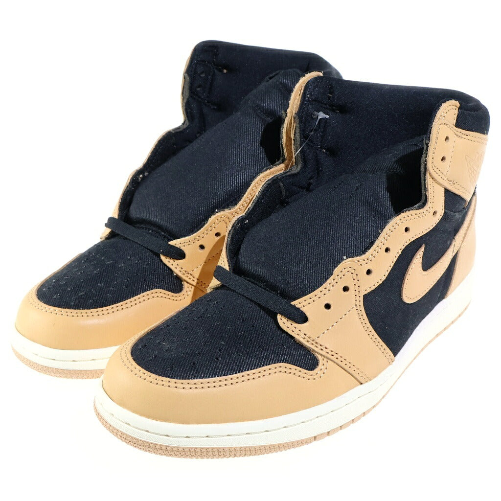 NIKE(ナイキ) AIR JORDAN1 RETRO HIGH OG VACHETTA TAN 555088-202 エアジョーダン1 レトロ バケッタタン ハイカットスニーカー ブラック/ベージュ US10/28cm