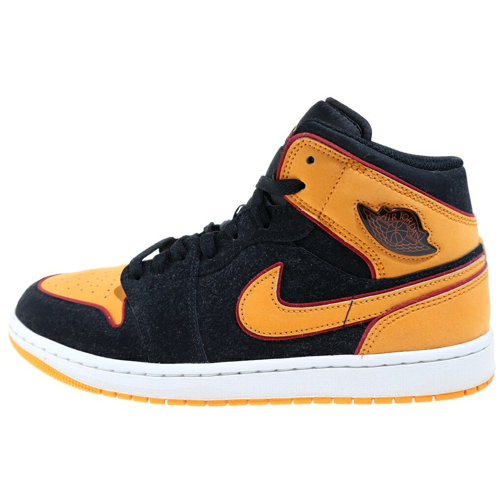 NIKE(ナイキ) AIR JORDAN1 MID SE VIVID ORANGE FJ4923-008 エアジョーダン1 ヴィヴィッドオレンジ ミドルカットスニーカー ブラック/オレンジ US10/28cm