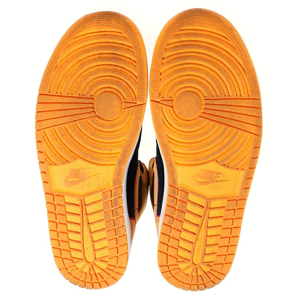 NIKE(ナイキ) AIR JORDAN1 MID SE VIVID ORANGE FJ4923-008 エアジョーダン1 ヴィヴィッドオレンジ ミドルカットスニーカー ブラック/オレンジ US10/28cm
