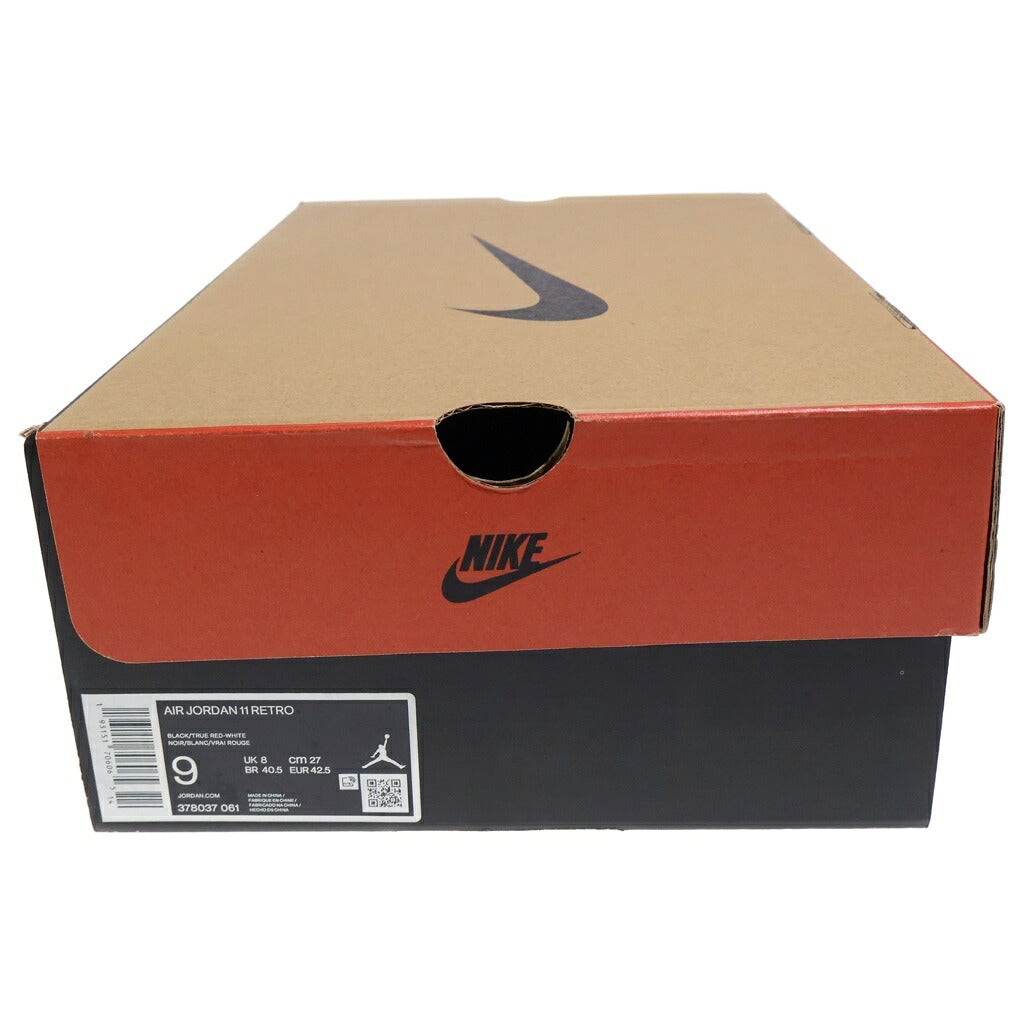 NIKE(ナイキ) AIR JORDAN11 RETRO BRED 378037-061 エアジョーダン11 レトロ ブレッド ハイカットスニーカー ブラック US9/27cm