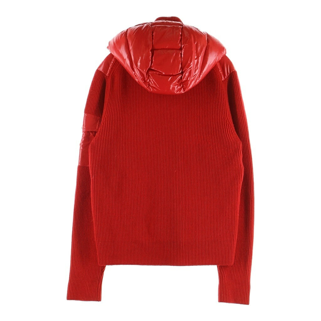 MONCLER(モンクレール) 19AW MAGLIONE TORICOT CARDIGAN マグリオントリコット ニット切替 ナイロン カーディガン ダウンジャケット レッド E20919416200 9699Z
