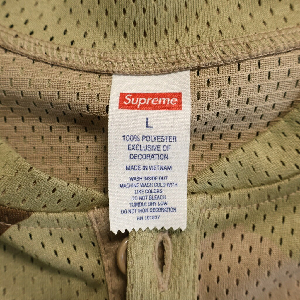 SUPREME(シュプリーム) 26ss Shop S Logo Baseball Henley ベースボール メッシュシャツ カーキ/ブラウン
