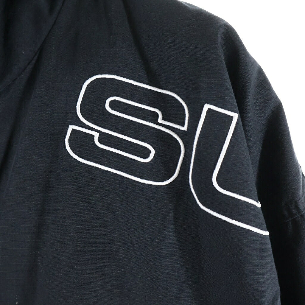 SUPREME(シュプリーム) Spellout Embroidered Ripstop Track Jacket スペルアウト エンブロイダリー ナイロン トラックジャケット ブラック