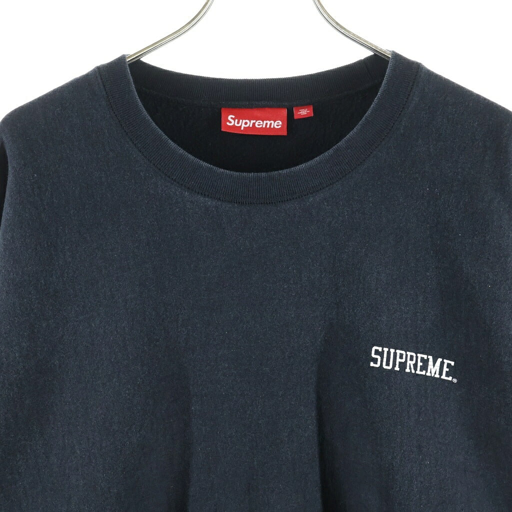 SUPREME(シュプリーム) 23AW NYC Crewneck ニューヨーク クルー ネック ロゴ プリント スウェットシャツ トレーナー ブラック