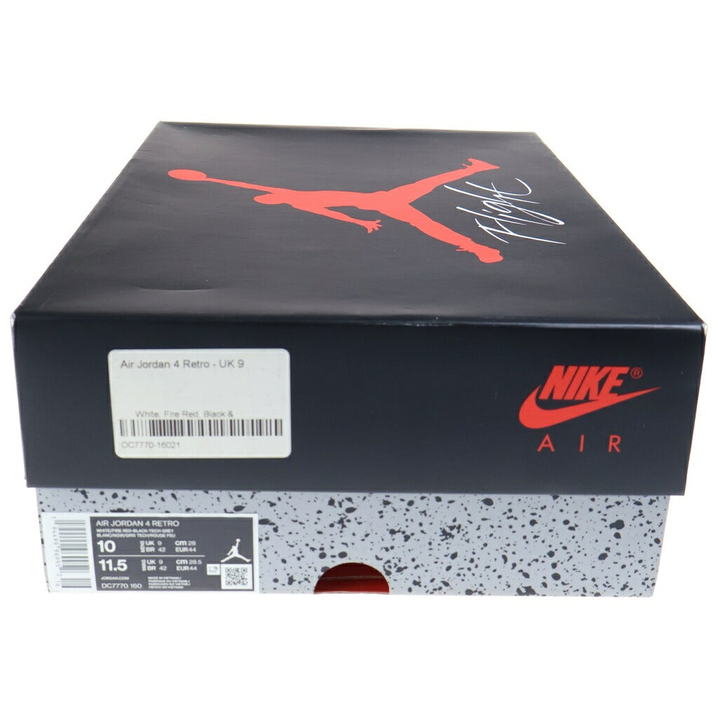 NIKE(ナイキ) AIR JORDAN4 RETRO OG FIRE RED DC7770-160 エアジョーダン4 レトロ ファイア レッド ハイカットスニーカー ホワイト/レッド US10/28cm